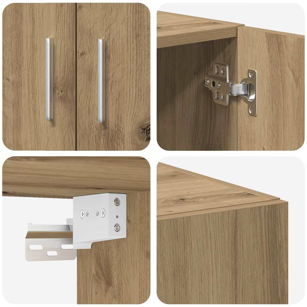 Armoire de rangement 2 pc Chêne artisanal 70 x 42,5 x 225 cm - XIOS