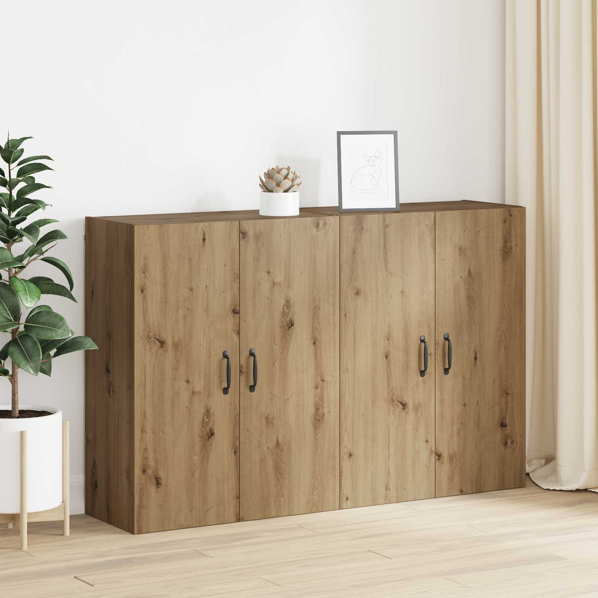 Armoire Murale 2 pc Chêne artisanal 69,5 x 34 x 90 cm - XIOS