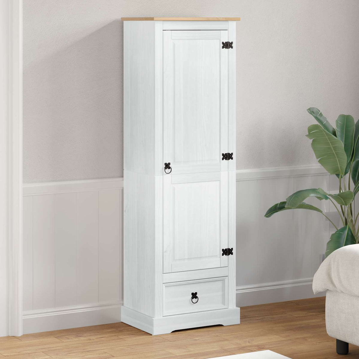 Armoires Blanc 55 x 38 x 170 cm Pin massif - XIOS