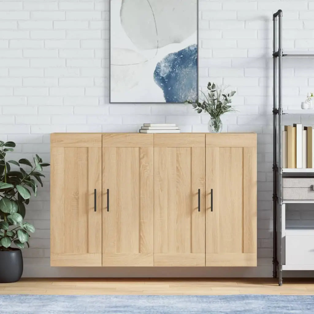 Armoires murales 2 pcs chêne sonoma bois d’ingénierie - XIOS