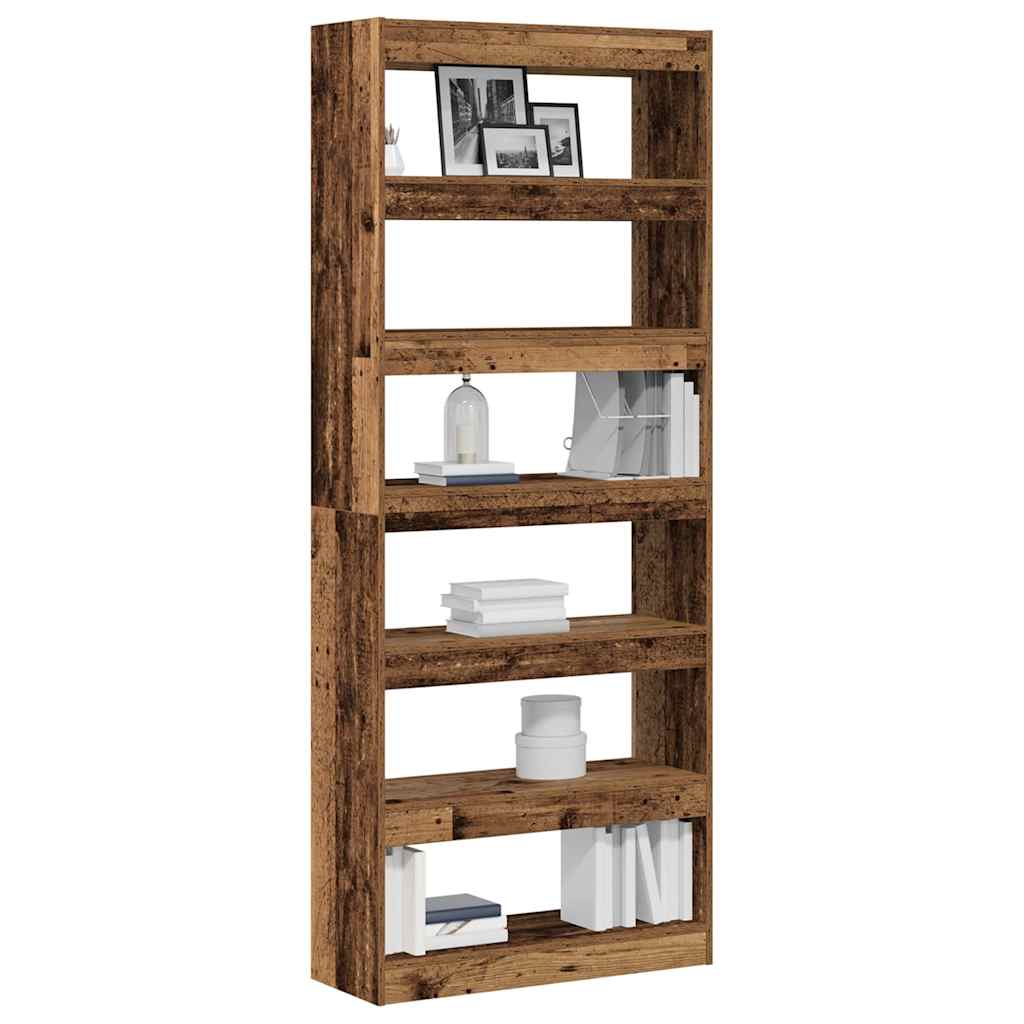Bibliothèque 6 niveaux 80 x 30 x 198 cm Bois d'ingénierie - XIOS