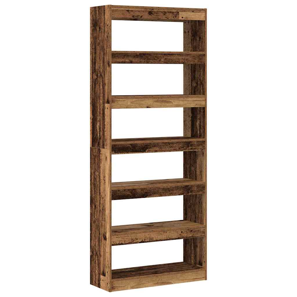 Bibliothèque 6 niveaux 80 x 30 x 198 cm Bois d'ingénierie - XIOS