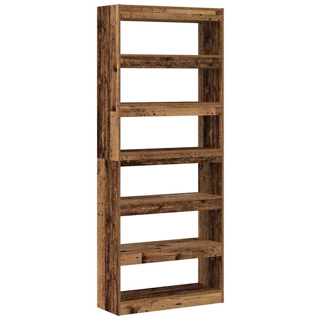 Bibliothèque 6 niveaux 80 x 30 x 198 cm Bois d'ingénierie - XIOS