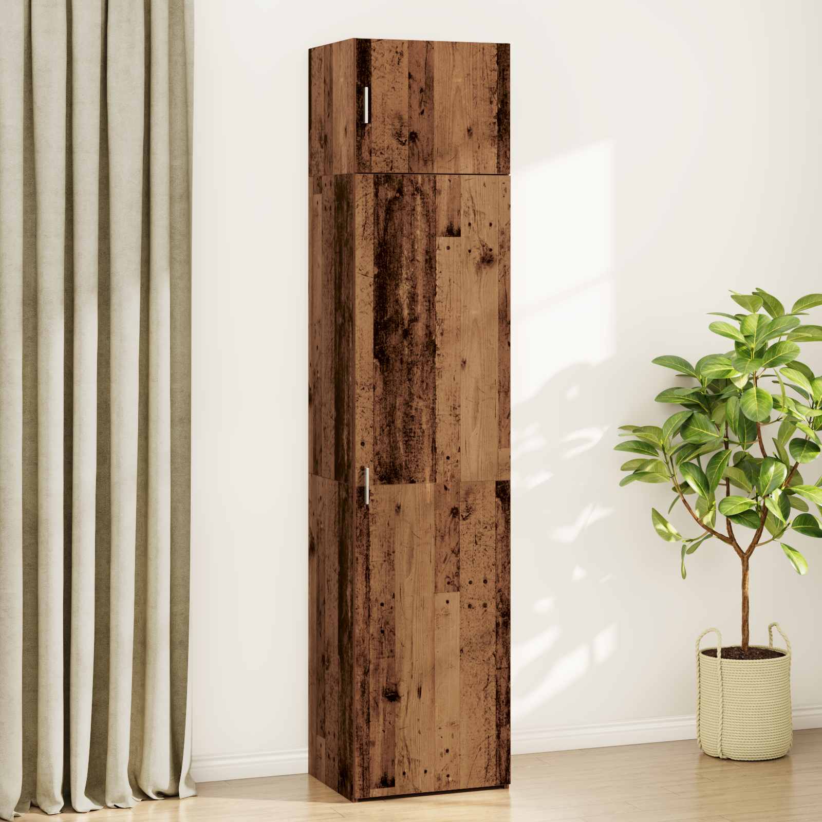 Buffet 2 pc Bois ancien 50 x 41 x 225 cm - XIOS