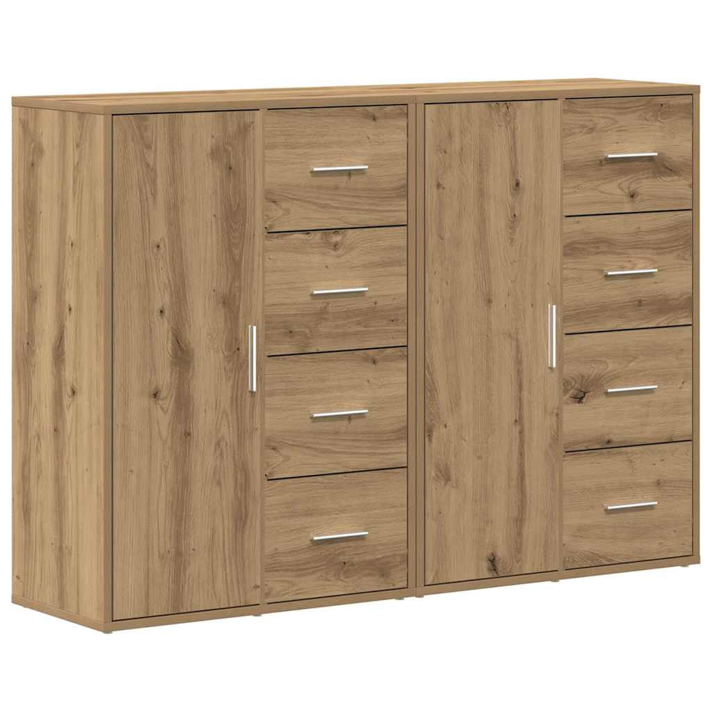 Buffet 2 pc Chêne artisanal 60 x 31 x 84 cm Bois d’ingénierie - XIOS