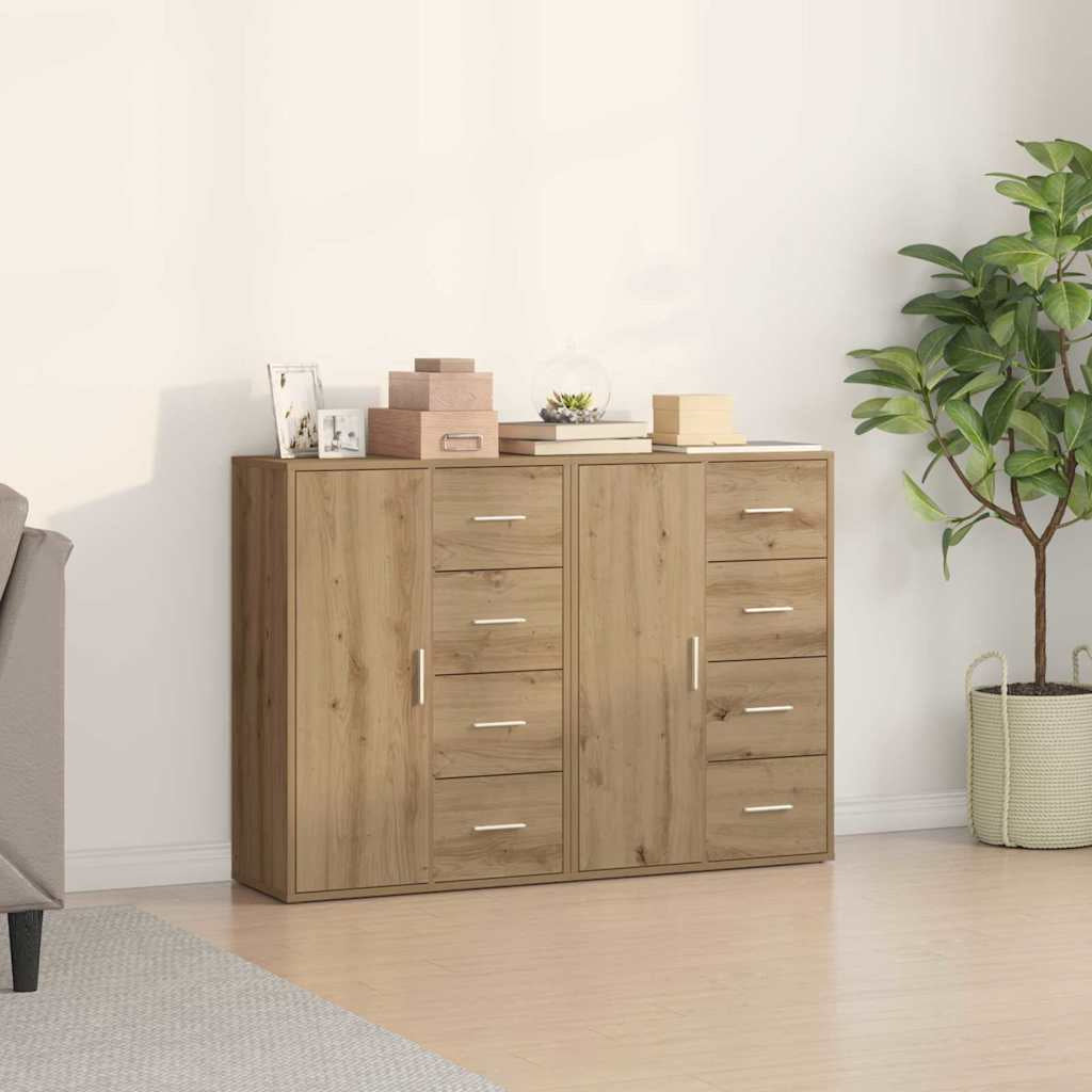 Buffet 2 pc Chêne artisanal 60 x 31 x 84 cm Bois d’ingénierie - XIOS