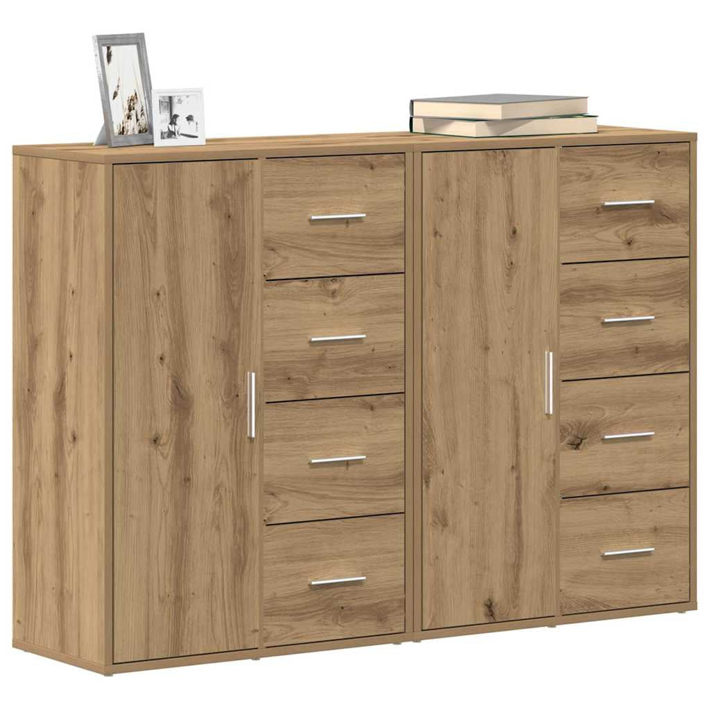 Buffet 2 pc Chêne artisanal 60 x 31 x 84 cm Bois d’ingénierie - XIOS