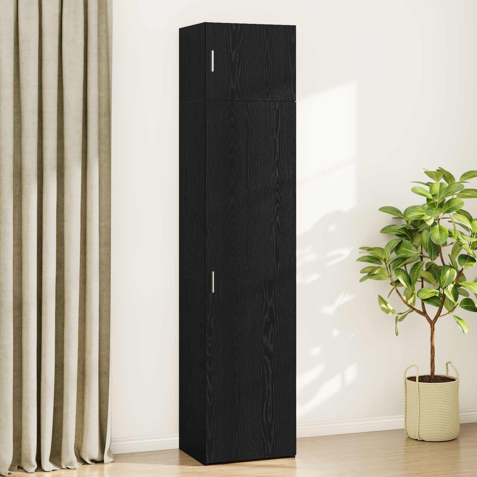 Buffet 2 pc Chêne noir 50 x 41 x 225 cm - XIOS