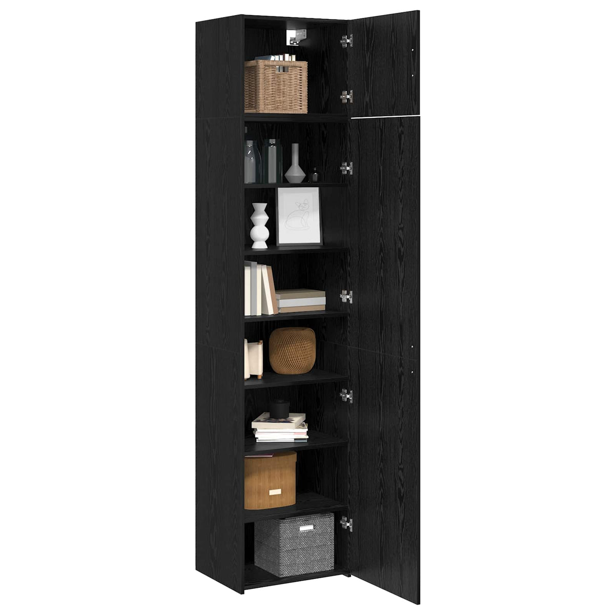 Buffet 2 pc Chêne noir 50 x 41 x 225 cm - XIOS