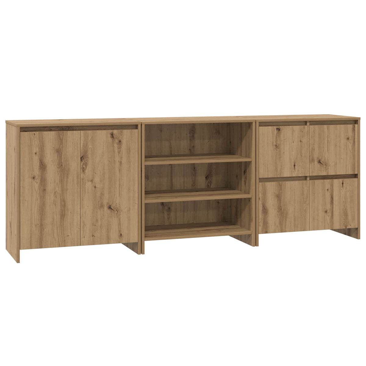 Buffet 3 pc Chêne artisanal 70 x 41 x 75 cm Bois d'ingénierie - XIOS