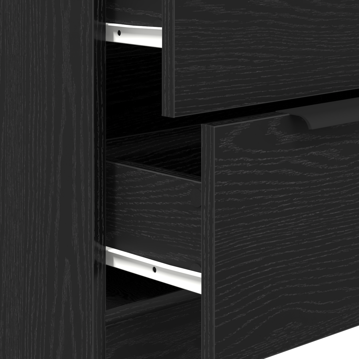 Buffet 3 pc Chêne noir 180 x 30 x 70 cm Bois d'ingénierie - XIOS