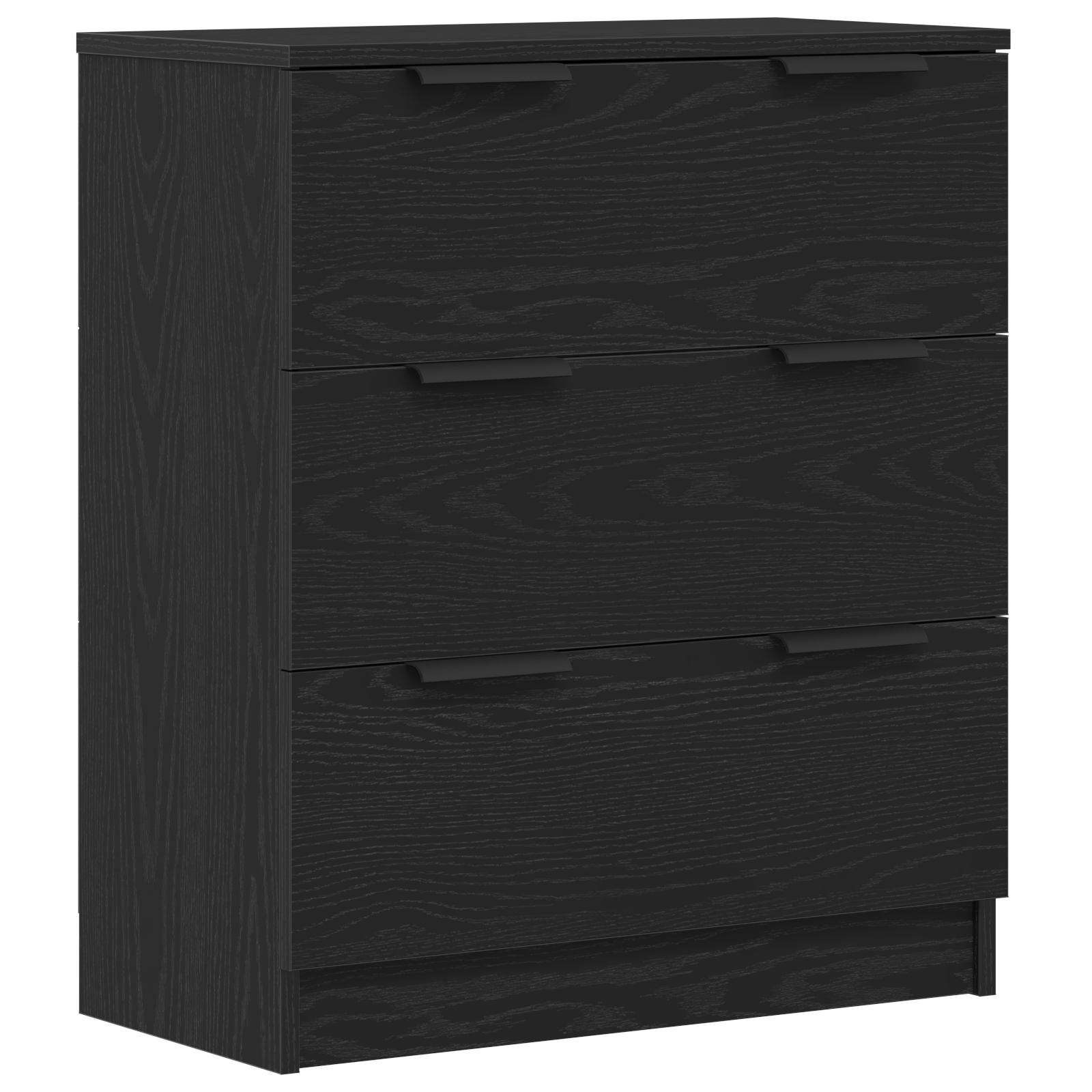 Buffet 3 pc Chêne noir 180 x 30 x 70 cm Bois d'ingénierie - XIOS