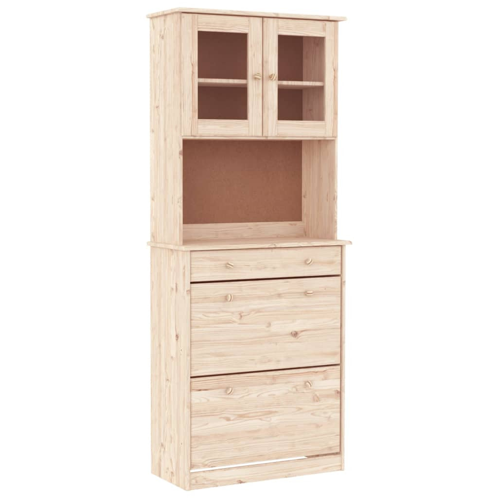 Buffet ALTA 77x35x188 cm bois massif de pin - XIOS