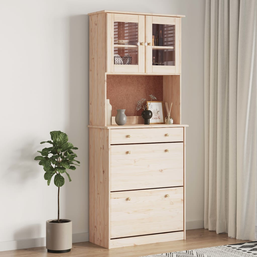 Buffet ALTA 77x35x188 cm bois massif de pin - XIOS