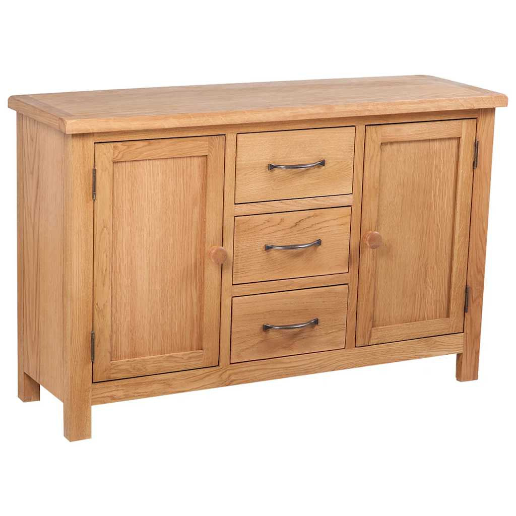 Buffet avec 3 tiroirs 110 x 33,5 x 70 cm Bois de chêne massif - XIOS