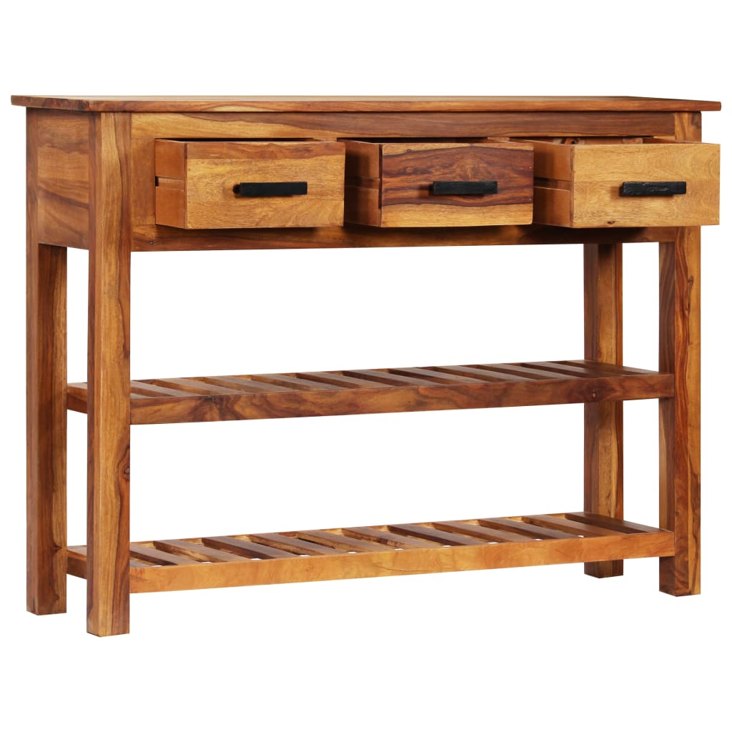 Buffet avec 3 tiroirs 110x30x80 cm Bois d'acacia massif - XIOS