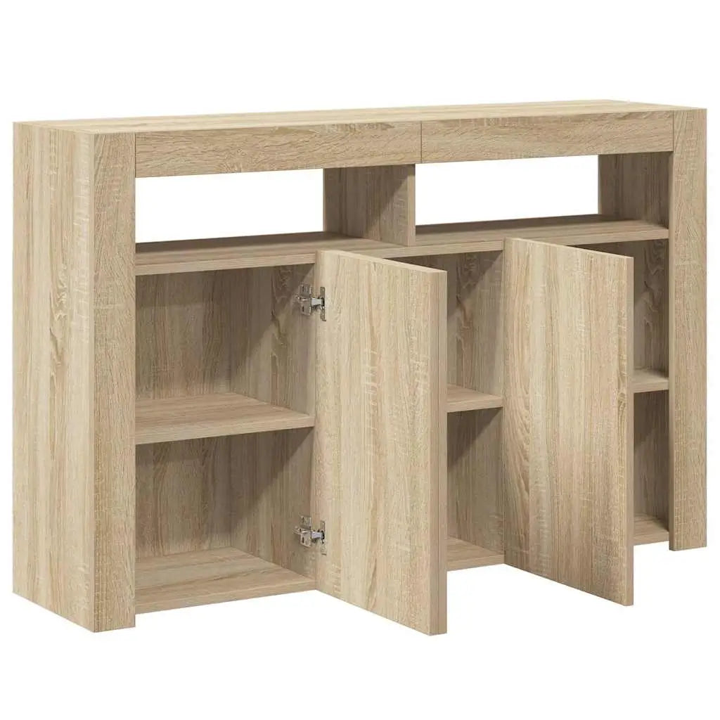 Buffet avec lumières LED chêne sonoma 115,5x30x75 cm - XIOS