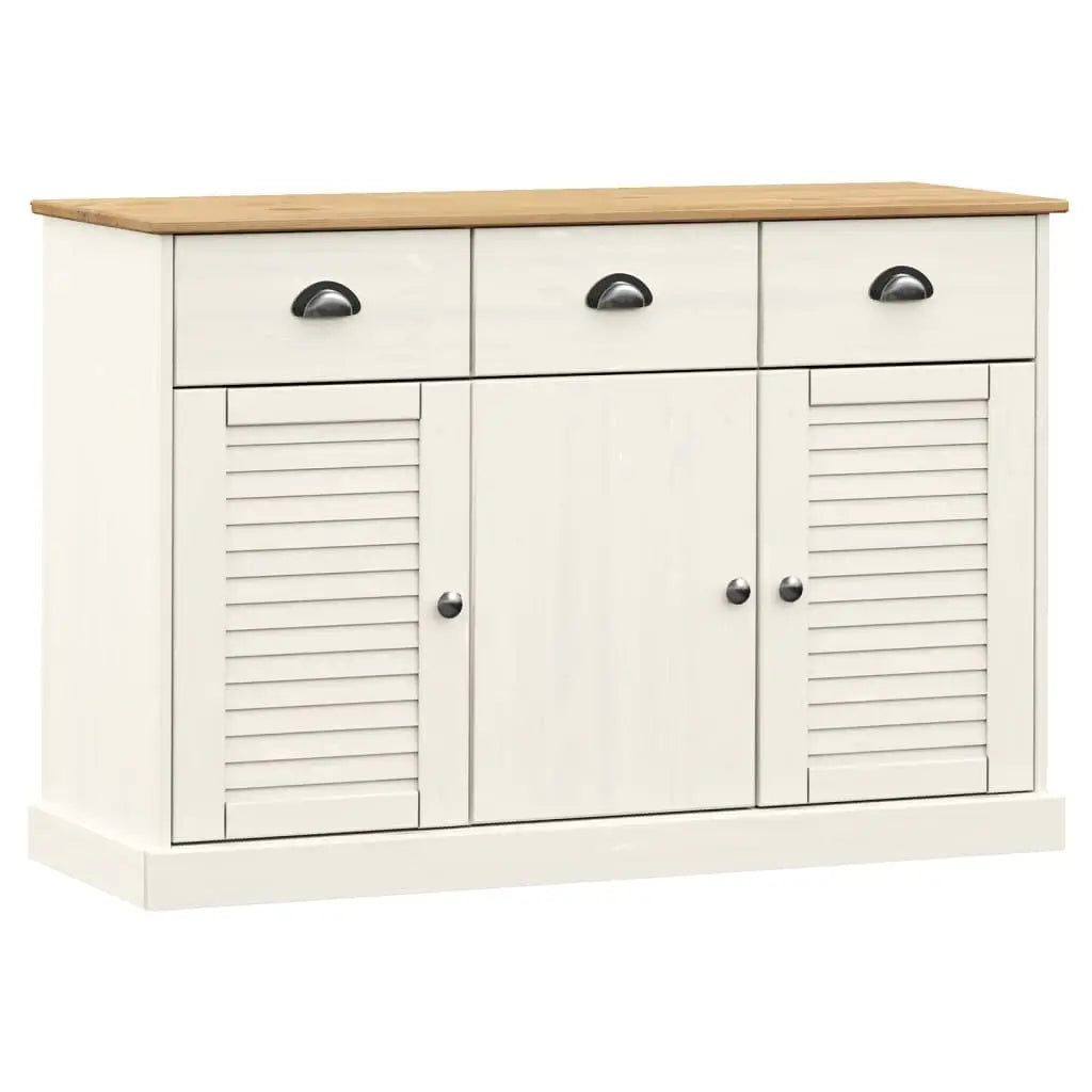 Buffet avec tiroirs VIGO 113x40x75 cm blanc bois massif de pin - XIOS