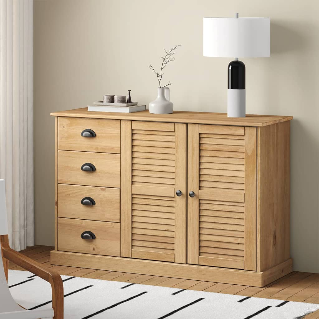 Buffet avec tiroirs VIGO 113x40x75 cm bois massif de pin - XIOS