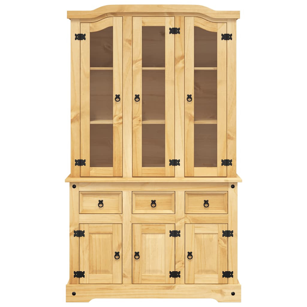 Buffet Corona marron 112x43x191,5 cm bois massif pin mexicain - XIOS