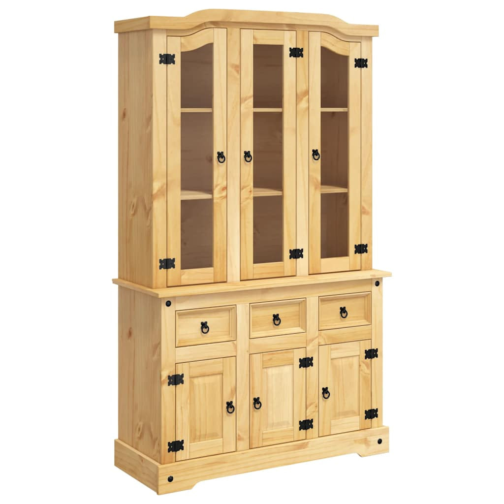 Buffet Corona marron 112x43x191,5 cm bois massif pin mexicain - XIOS