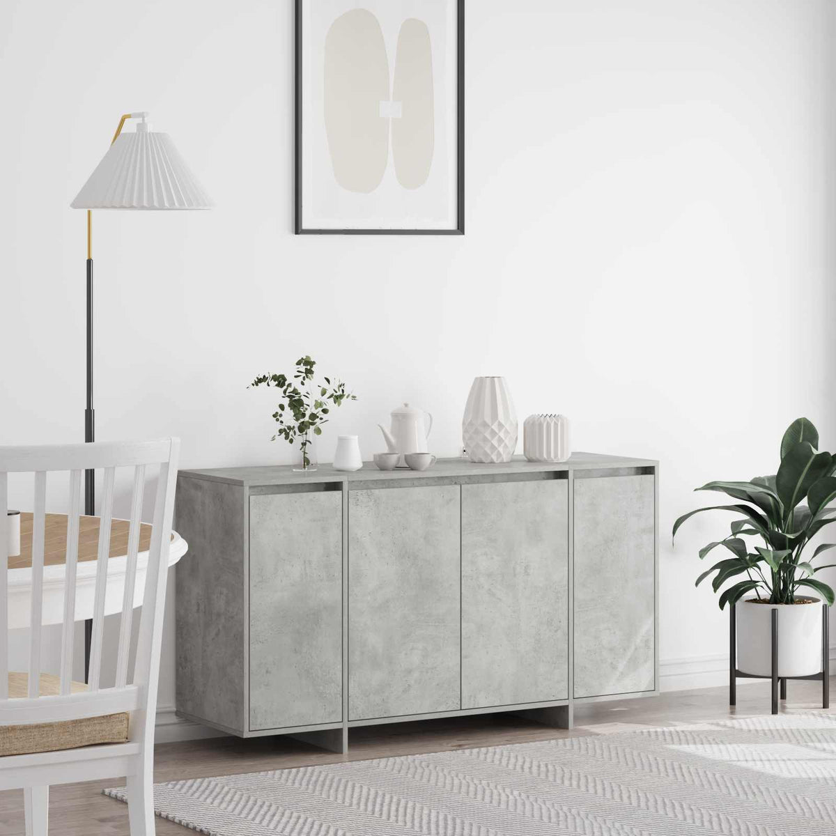 Buffet Gris béton 135 x 41 x 75 cm Bois d'ingénierie - XIOS