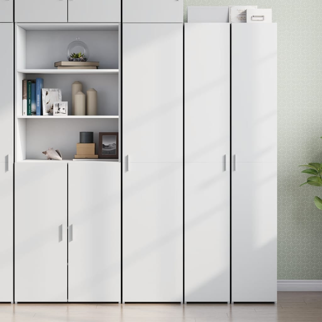 Buffet haut blanc 40x42,5x185 cm bois d’ingénierie - XIOS