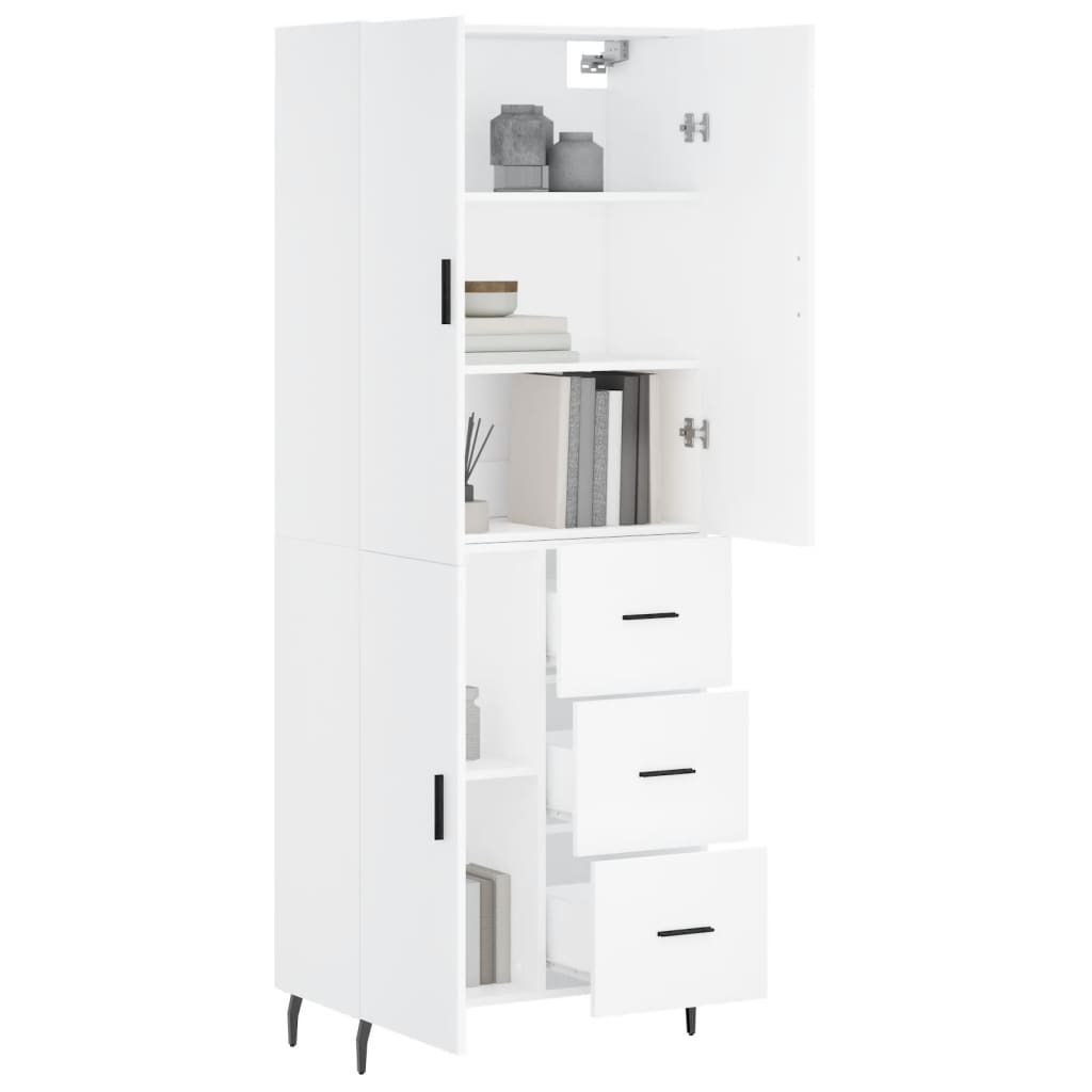 Buffet haut Blanc 69,5x34x180 cm Bois d'ingénierie - XIOS