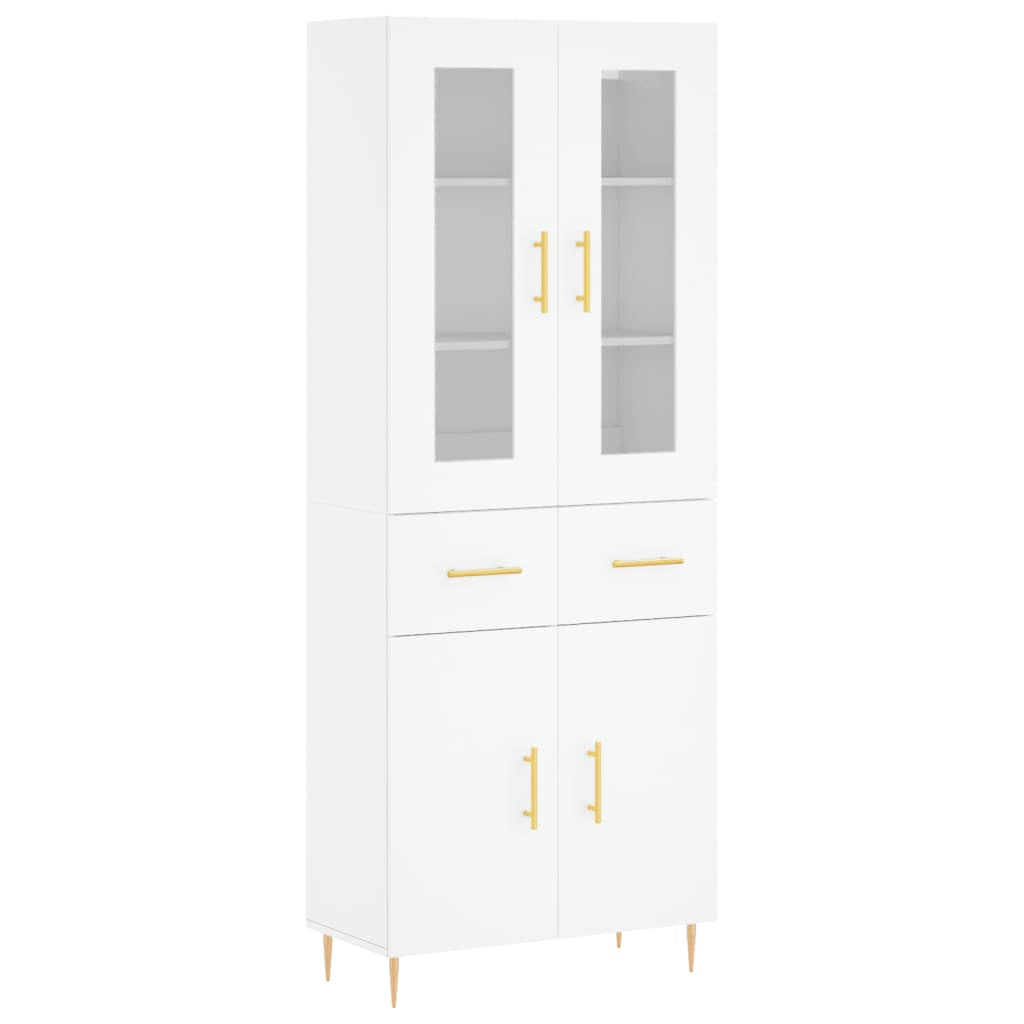 Buffet haut Blanc 69,5x34x180 cm Bois d’ingénierie - XIOS