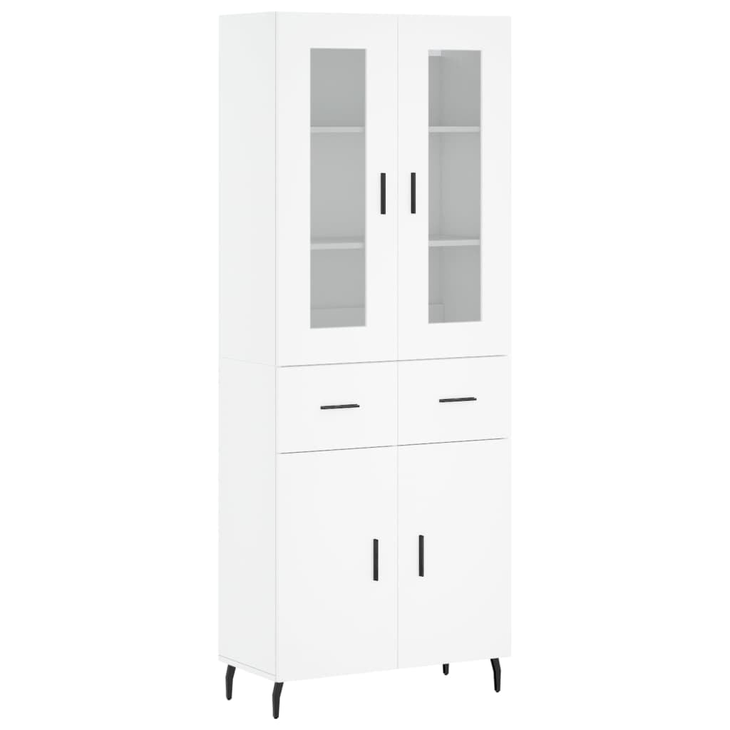 Buffet haut Blanc 69,5x34x180 cm Bois d’ingénierie - XIOS