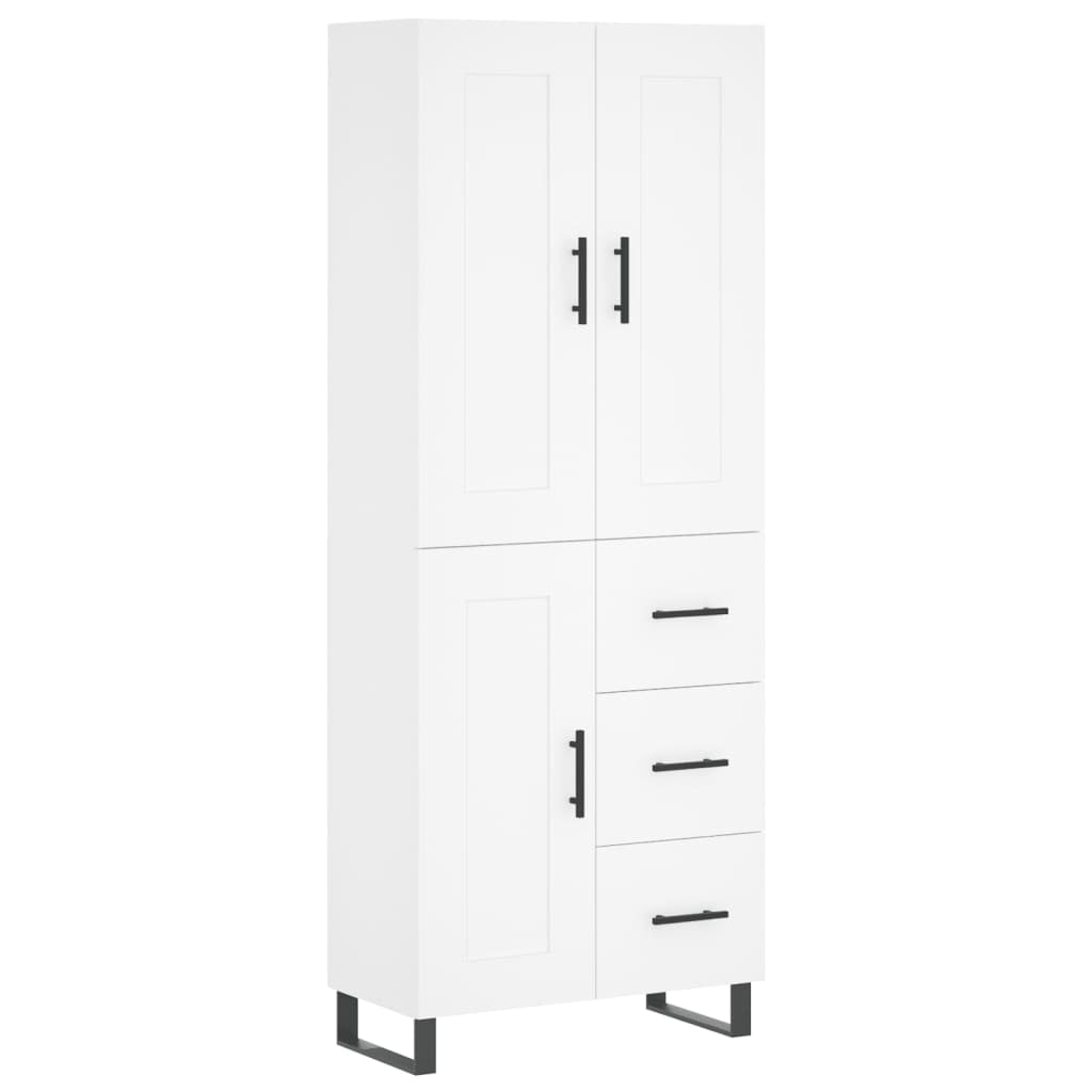 Buffet haut Blanc 69,5x34x180 cm Bois d’ingénierie - XIOS