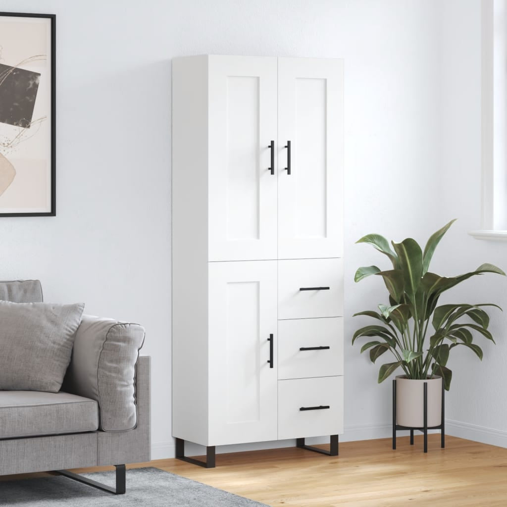 Buffet haut Blanc 69,5x34x180 cm Bois d’ingénierie - XIOS