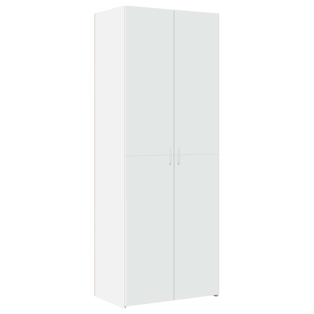 Buffet haut blanc 70x42,5x185 cm bois d’ingénierie - XIOS