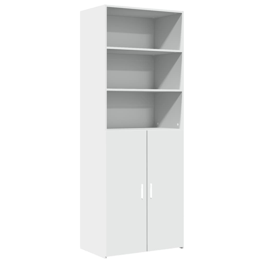 Buffet haut blanc 70x42,5x185 cm bois d’ingénierie - XIOS