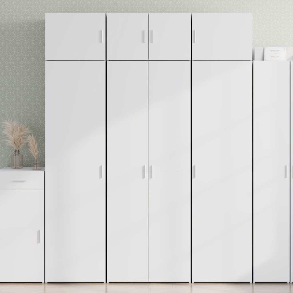 Buffet haut blanc 70x42,5x185 cm bois d’ingénierie - XIOS