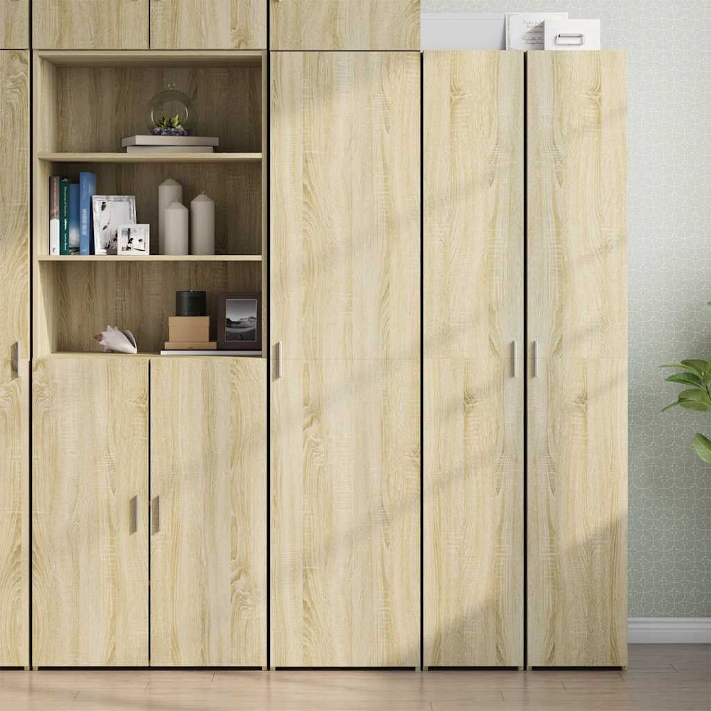 Buffet haut chêne sonoma 45x42,5x185 cm bois d’ingénierie - XIOS