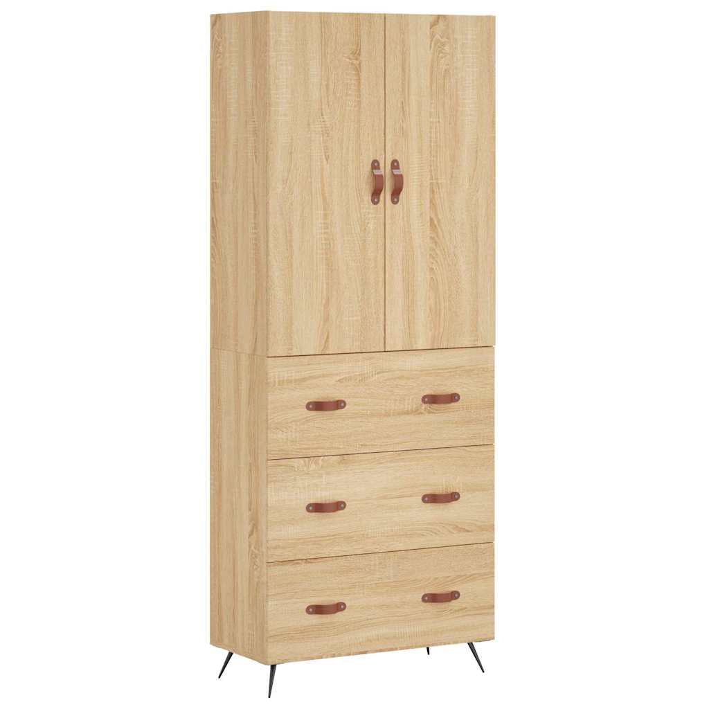 Buffet haut Chêne sonoma 69,5x34x180 cm Bois d’ingénierie - XIOS