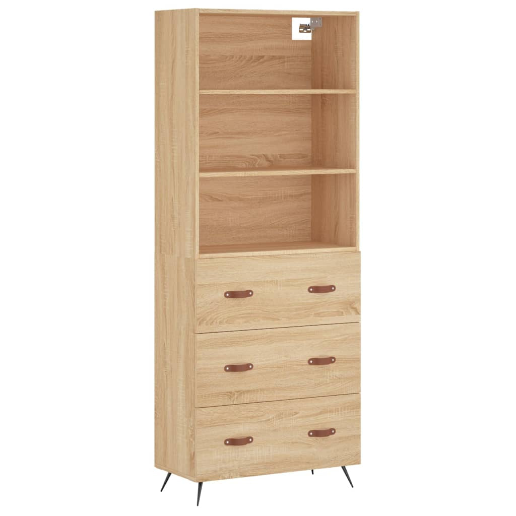 Buffet haut Chêne sonoma 69,5x34x180 cm Bois d’ingénierie - XIOS