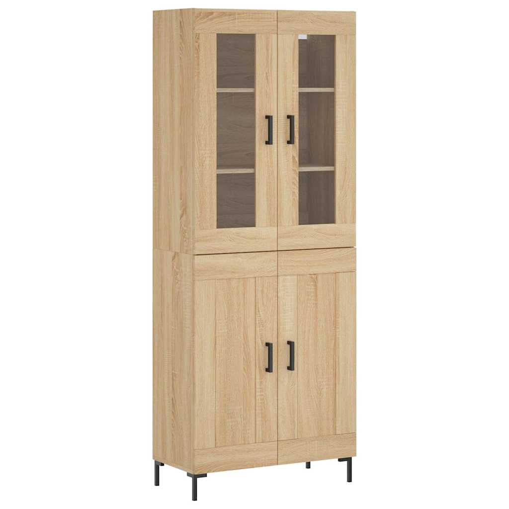 Buffet haut Chêne sonoma 69,5x34x180 cm Bois d’ingénierie - XIOS