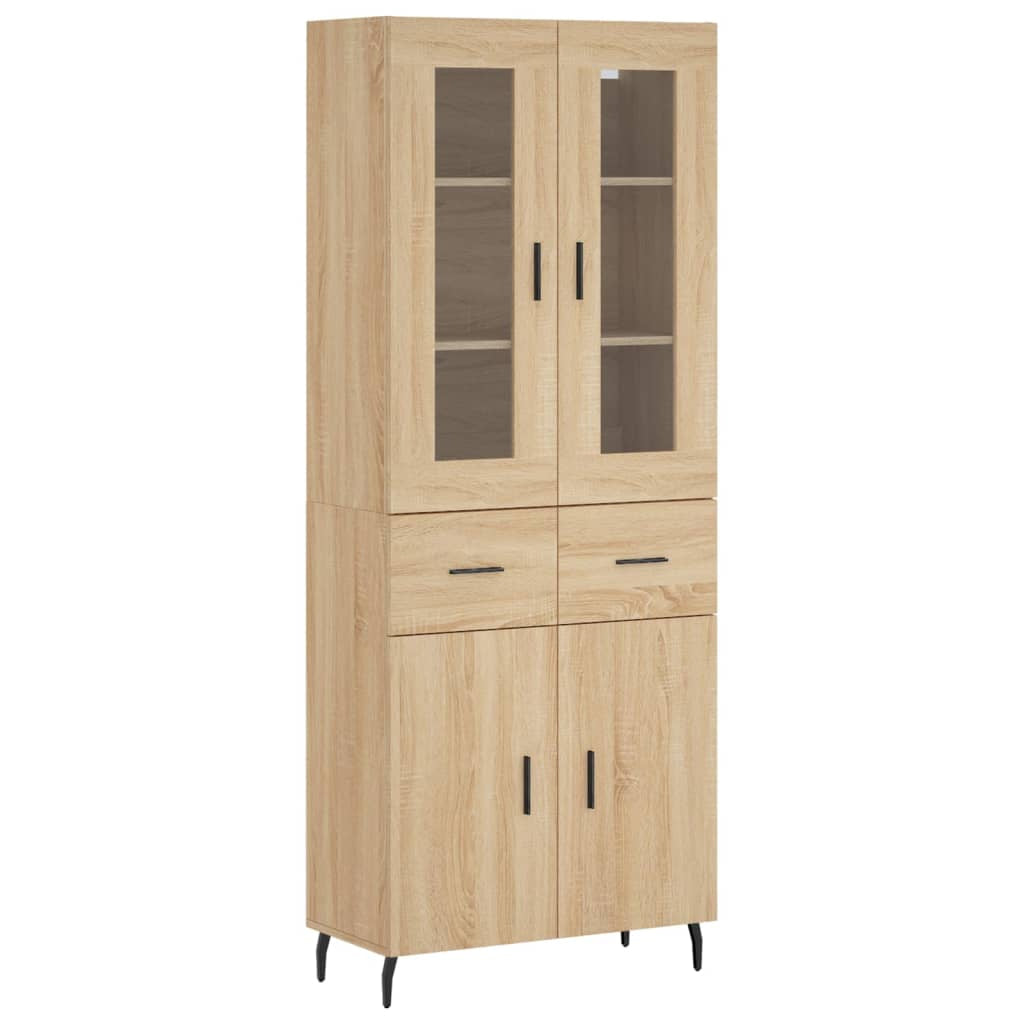 Buffet haut Chêne sonoma 69,5x34x180 cm Bois d’ingénierie - XIOS