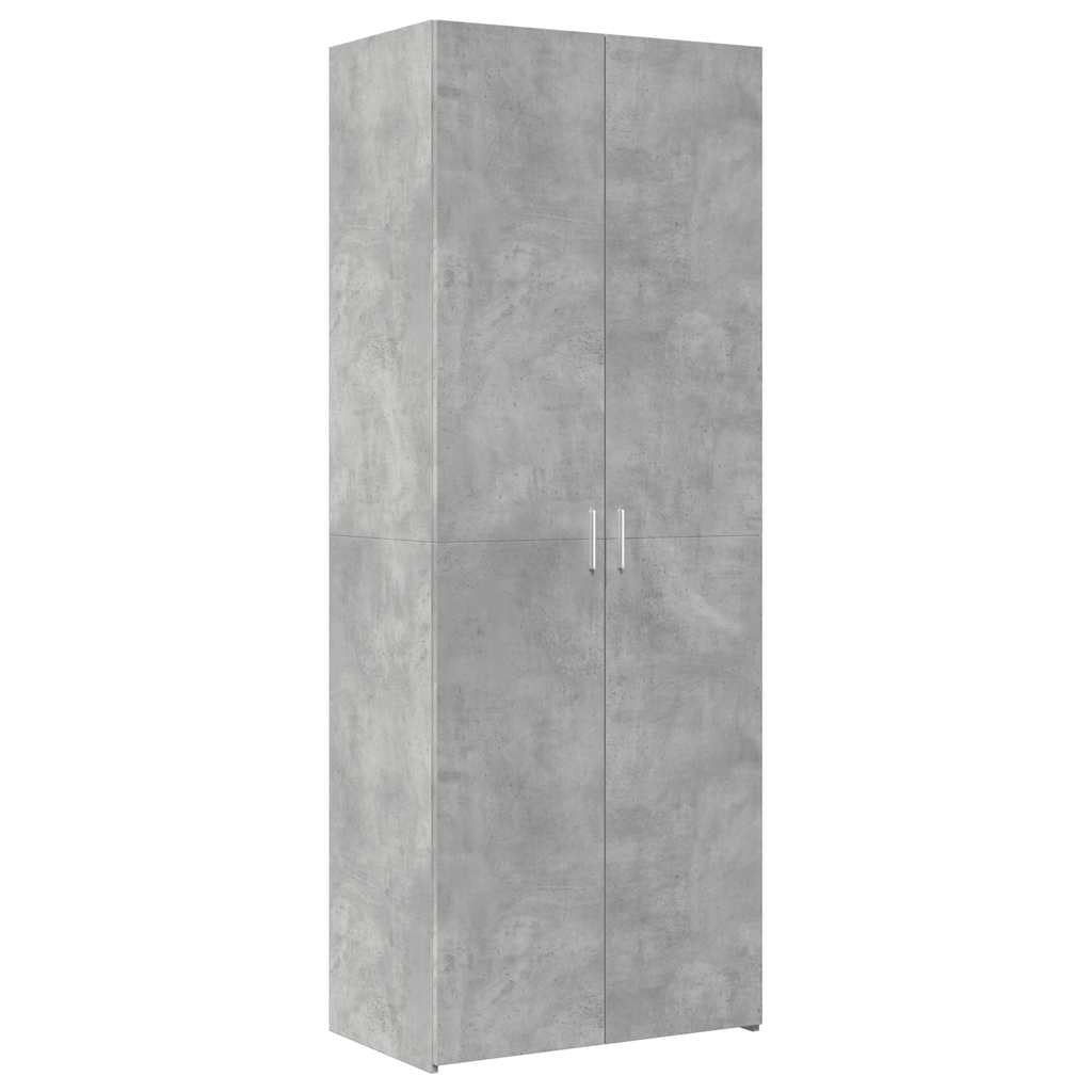 Buffet haut gris béton 70x42,5x185 cm bois d’ingénierie - XIOS