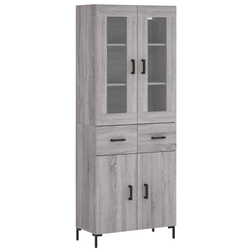 Buffet haut Sonoma gris 69,5x34x180 cm Bois d’ingénierie - XIOS