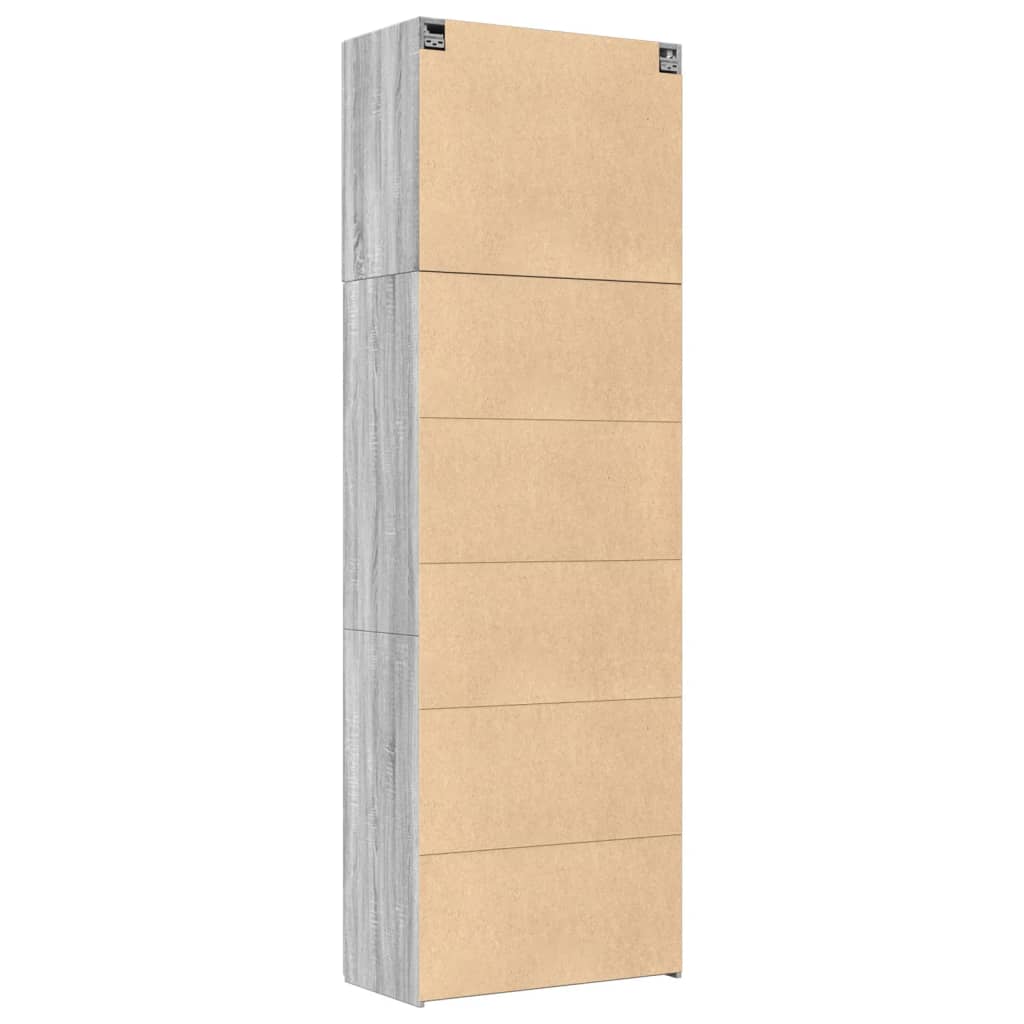 Buffet haut sonoma gris 80x42,5x249 cm bois d'ingénierie - XIOS