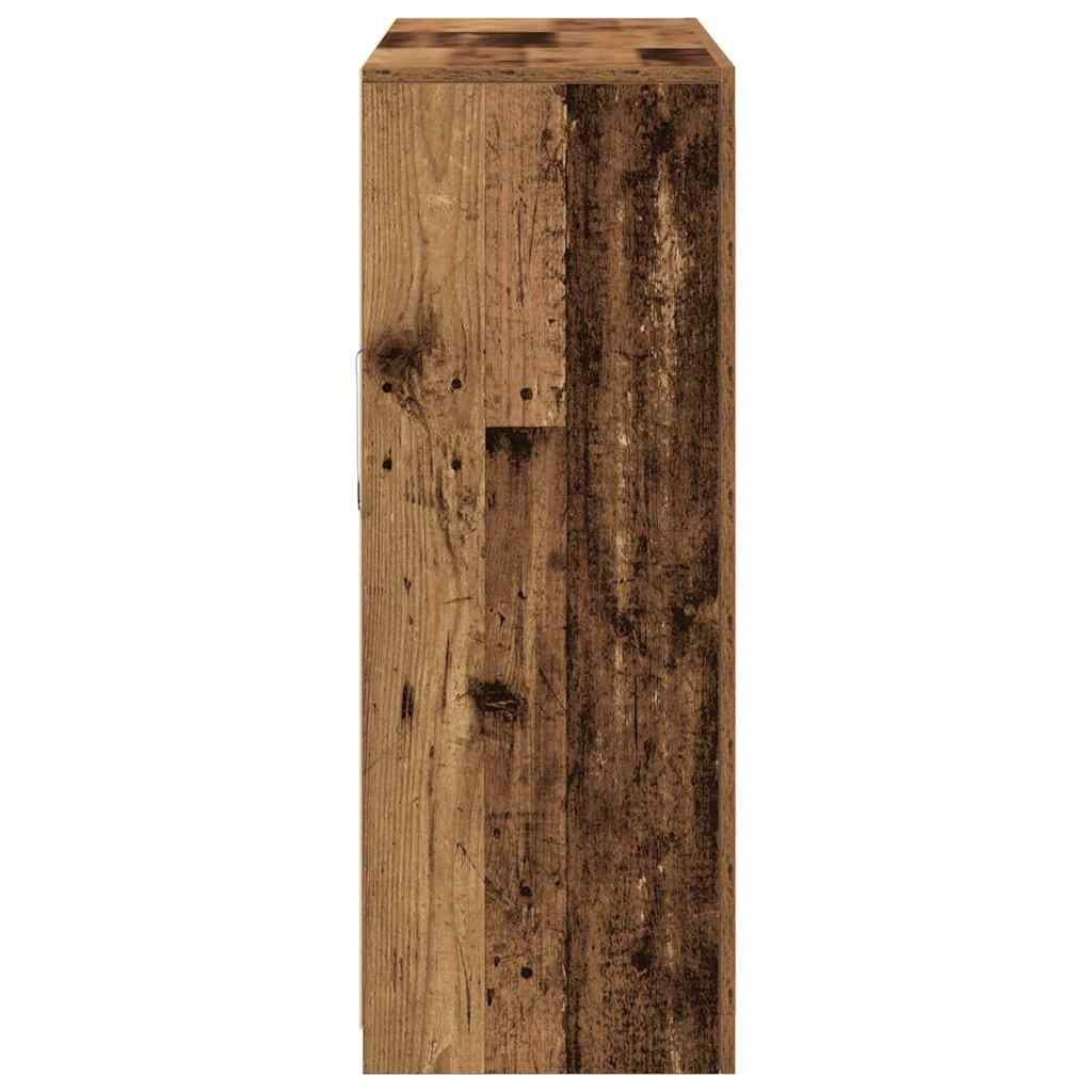 Buffet LED 3 pc Bois ancien 202 x 37 x 100 cm Bois d’ingénierie - XIOS