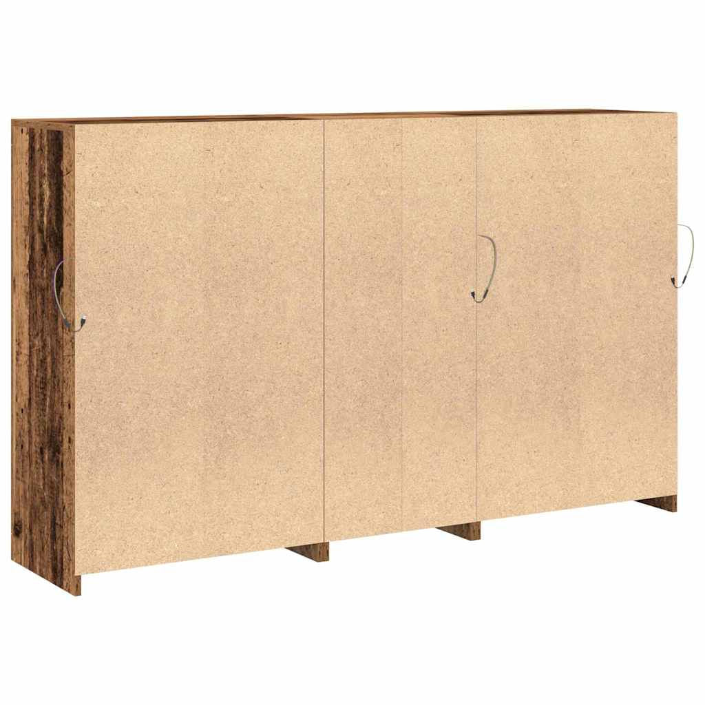 Buffet LED Bois ancien 162 x 37 x 100 cm Bois d’ingénierie - XIOS