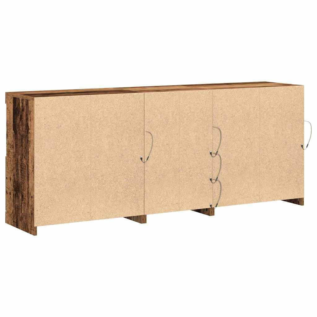 Buffet LED Bois ancien 162 x 37 x 67 cm Bois d’ingénierie - XIOS