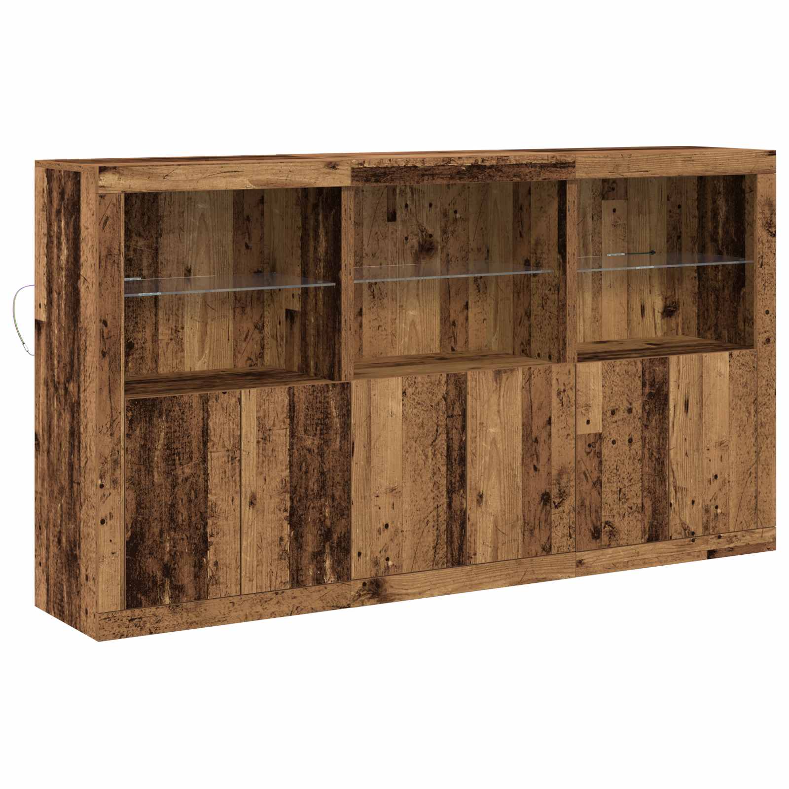 Buffet LED Bois ancien 181,5 x 37 x 100 cm Bois d'ingénierie - XIOS