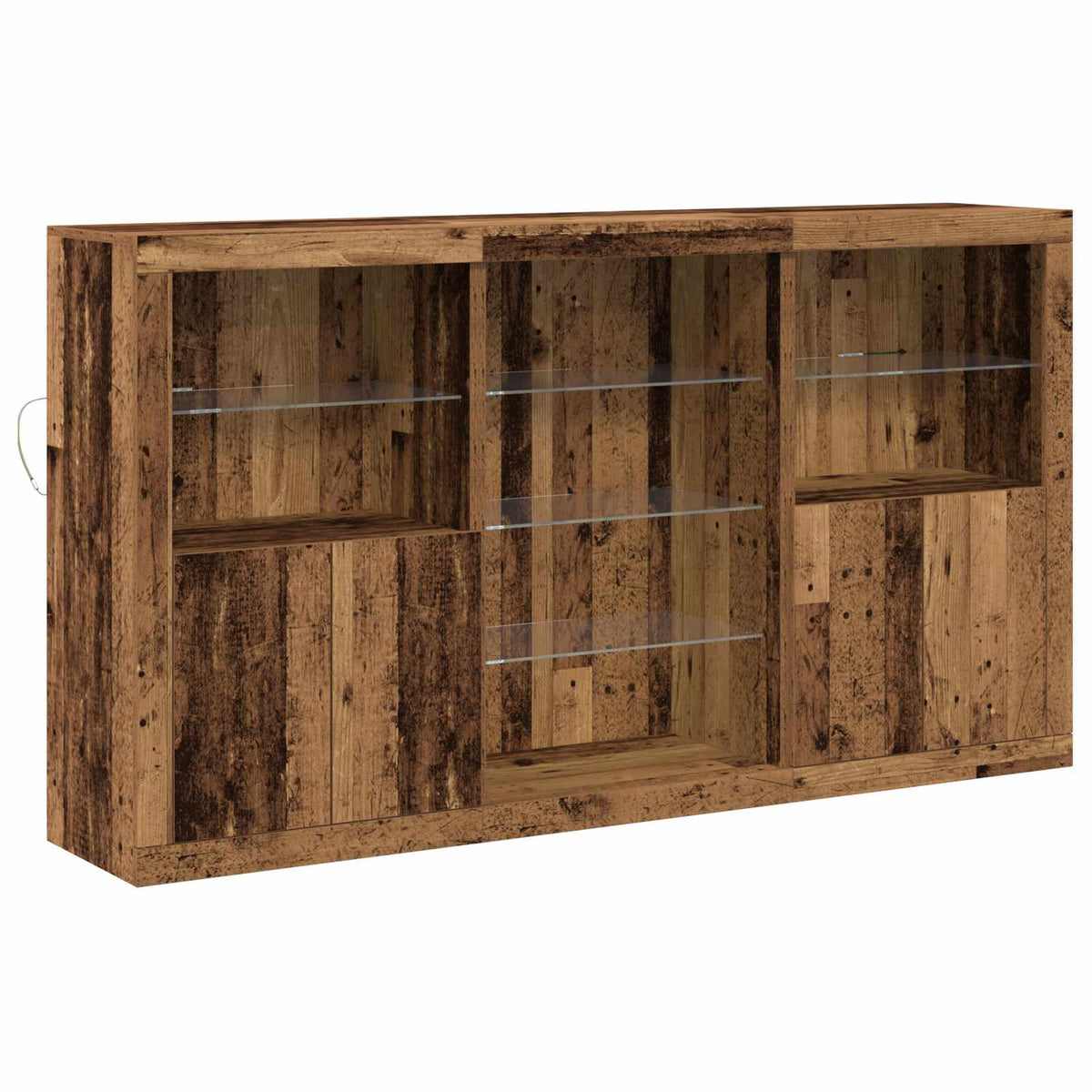 Buffet LED Bois ancien 181,5 x 37 x 100 cm Bois d’ingénierie - XIOS