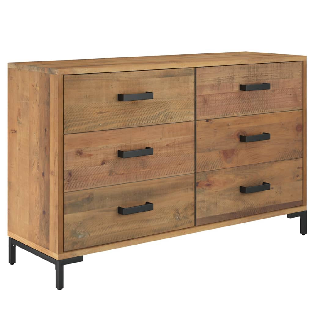Buffet Marron 110x35x70 cm Bois de pin massif - XIOS