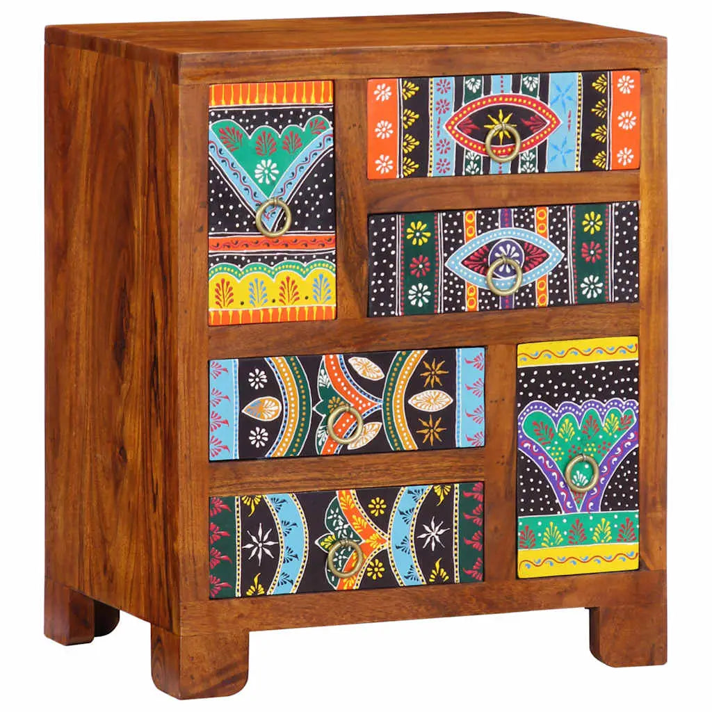 Buffet multicolore 50x35x60 cm bois massif d’acacia - XIOS